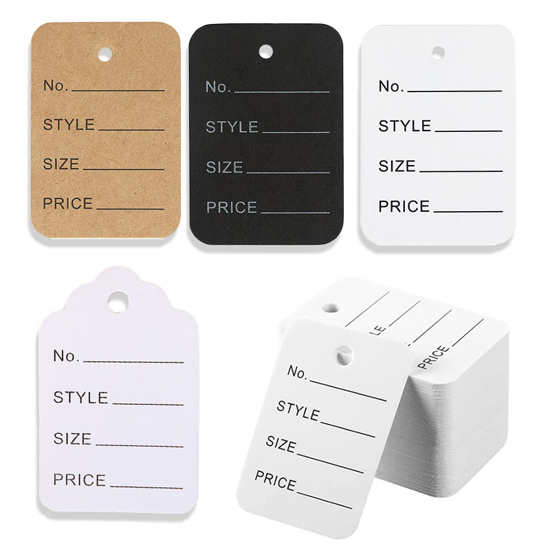 100 ピース/ロット 3.5 × 5 センチメートル値札ク - Kraft Hang Tag のレビューと価格