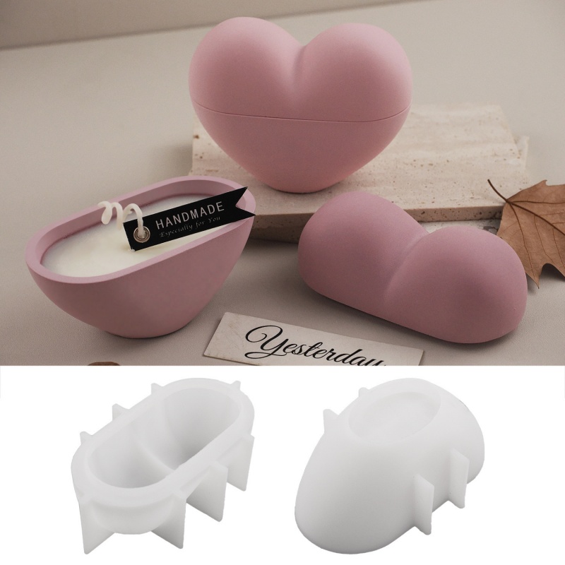 DIY ハート型キャンドルジャー シリコンモールド バレンタ - Candle Vessel Supplies のレビューと価格