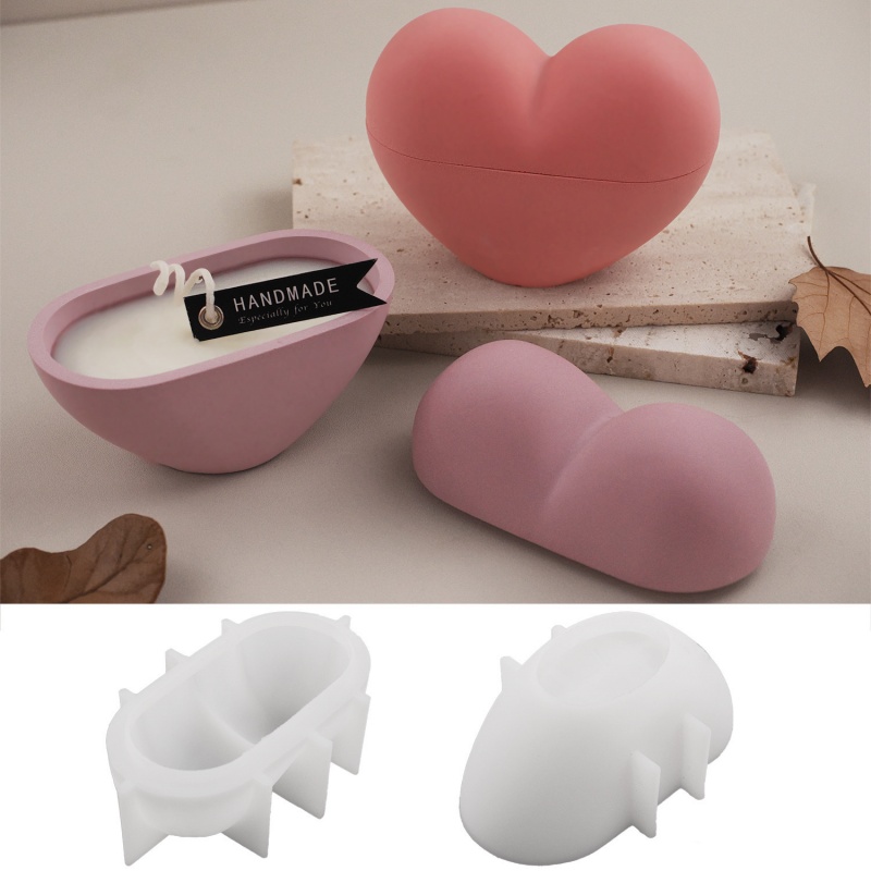 DIY ハート型キャンドルジャー シリコンモールド バレンタ - Candle Vessel Supplies のレビューと価格