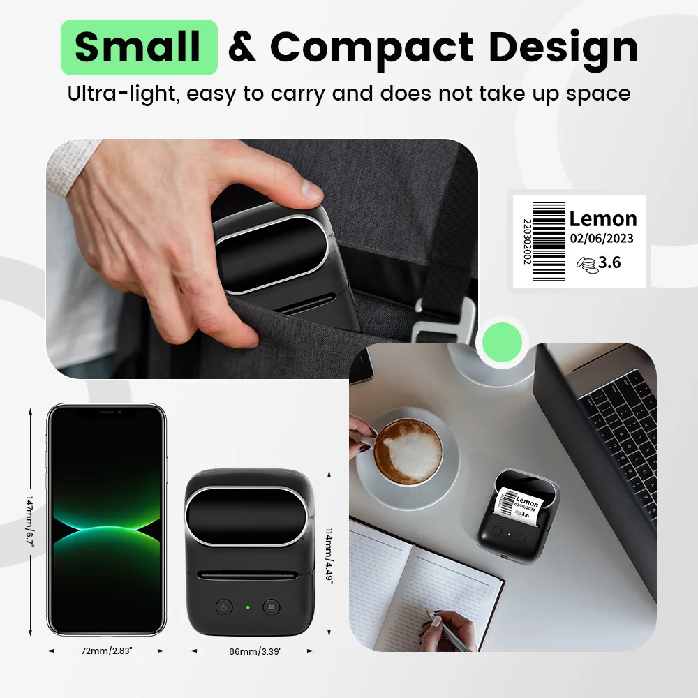 M108 ワイヤレス Bluetooth ラベル プリンター - Sticker Label Template のレビューと価格