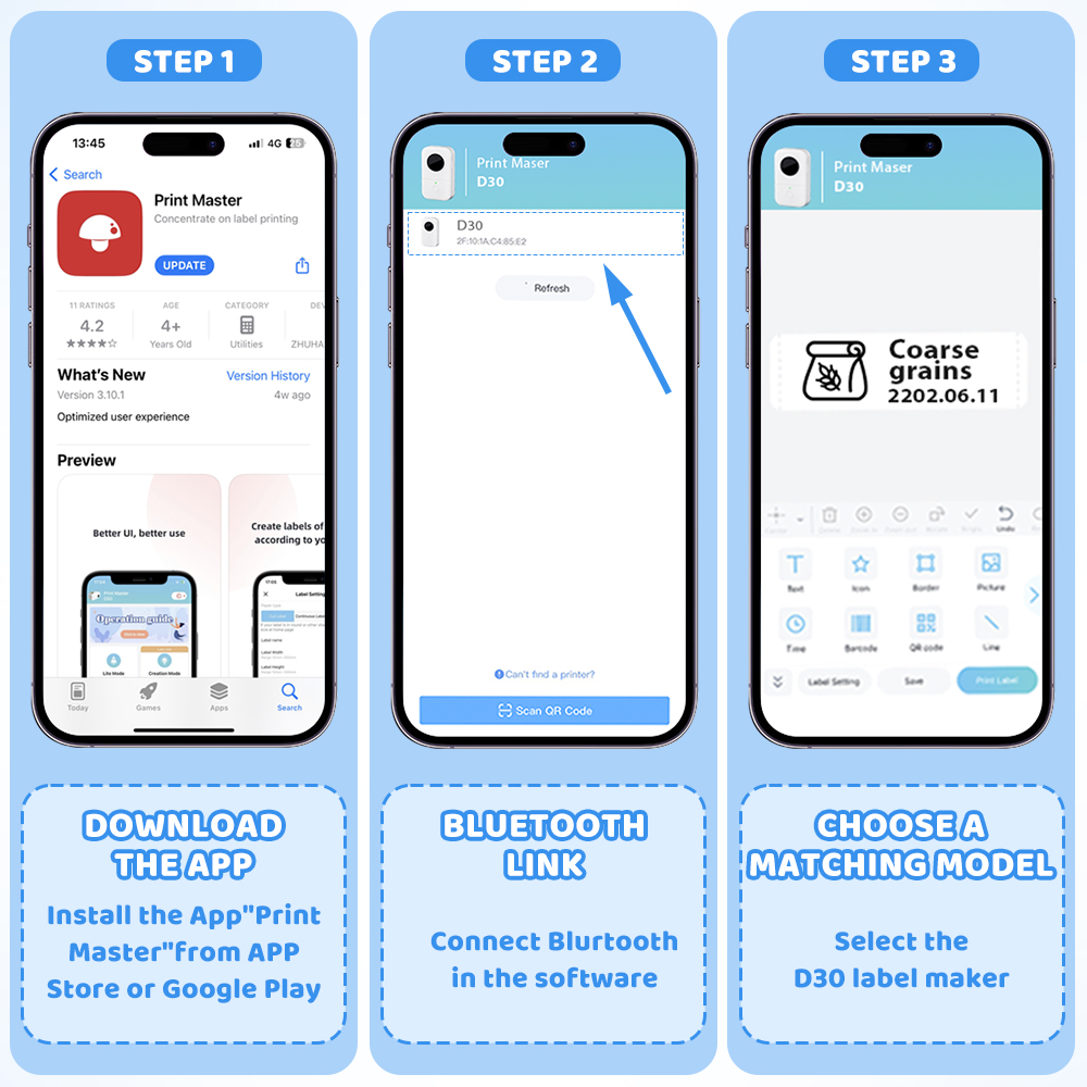 ポータブルワイヤレスBluetoothプリンター,Fomem - Sticker Label Template のレビューと価格